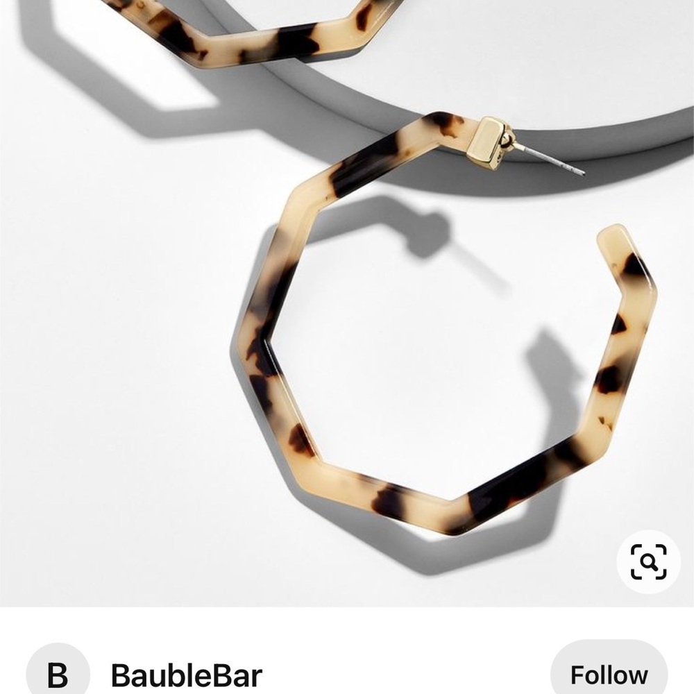 Baublebar Hexagon Tortoise Shell Earrings